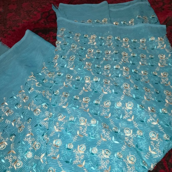 Nice blue turqiose fabric cloth PRICE DROP - Picture 1 of 7